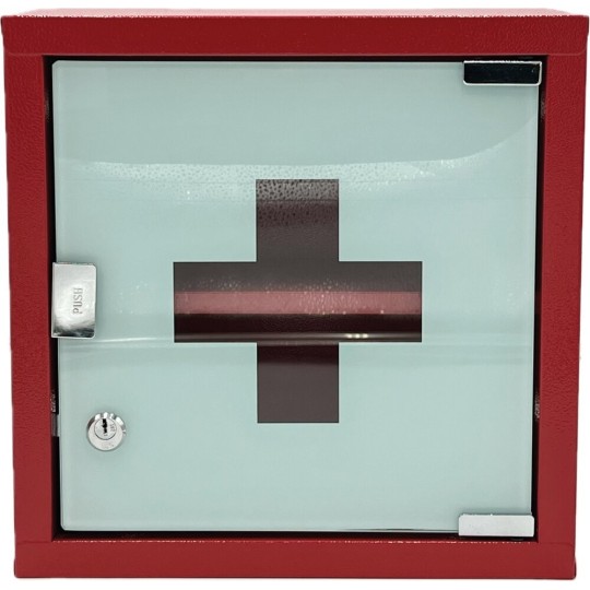 Armoire à pharmacie rouge 1 porte