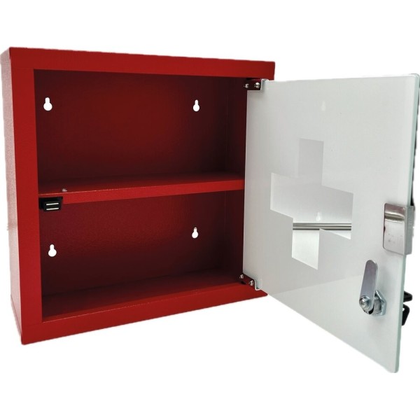 Armoire à pharmacie rouge 1 porte