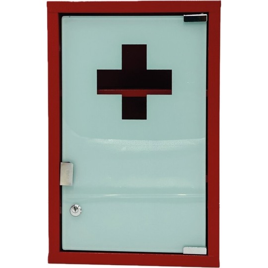 Armoire à pharmacie rouge 1 porte