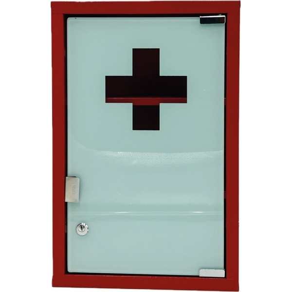 Armoire à pharmacie rouge 1 porte