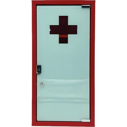 Armoire à pharmacie rouge 1 porte
