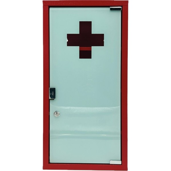 Armoire à pharmacie rouge 1 porte