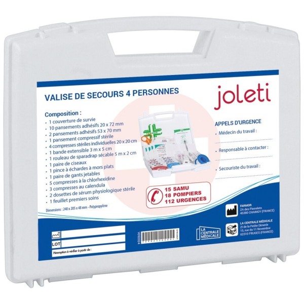 Valise de secours JOLETI 4 personnes