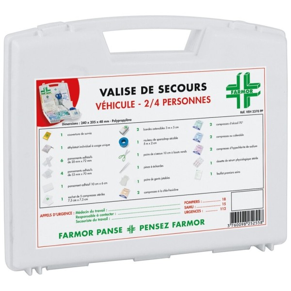 Valise de secours VÉHICULE 2 à 4 personnes
