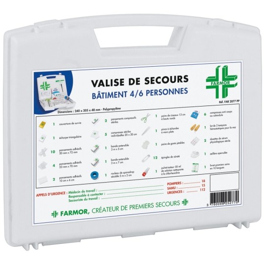 Valise de secours BÂTIMENT 4 à 6 personnes