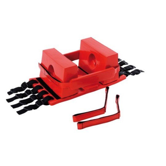 Immobilisateur de tête pour civière et plan dur, rouge