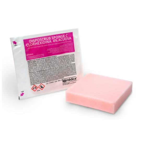Eponge imprégnée de 4% de chlorhexidine