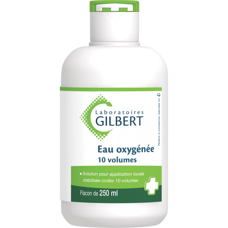 LABORATOIRES GILBERT - Flacon d'eau oxygénée- 250 ml stabilisée 10