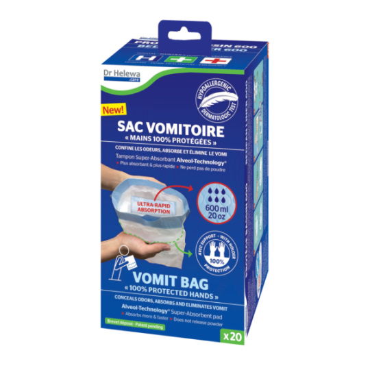 Sac vomitoire hypoallergénique
