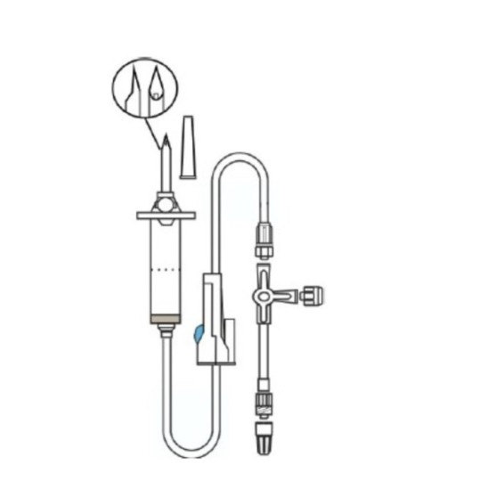 Perfuseur avec prise d'air avec robinet 3 voies