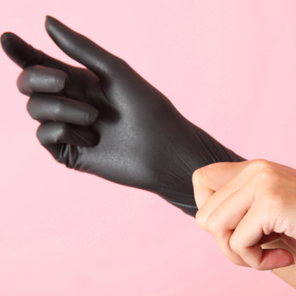 Gants d'examen nitrile noir