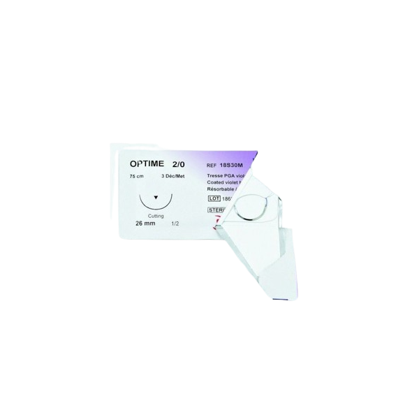 Suture OPTIME - Tresses résorbables - 2/0 USP
