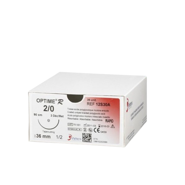 Suture OPTIME R - Tresses résorbables - 3/0 USP