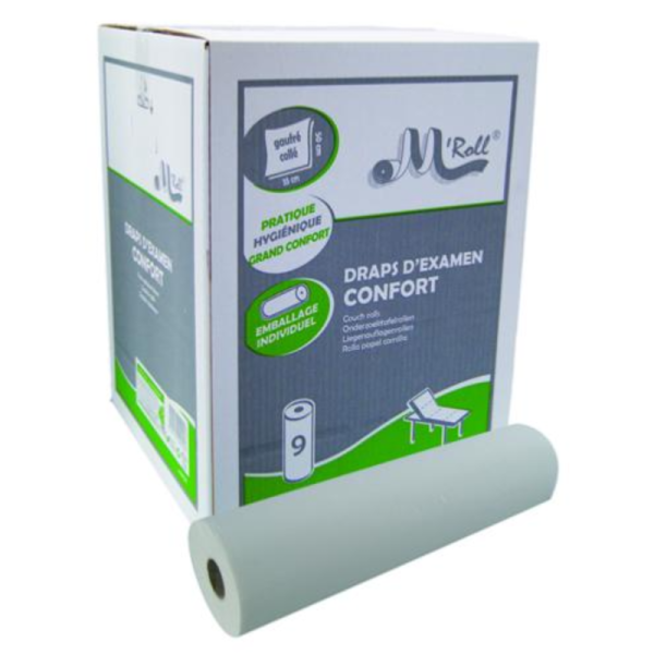 Drap d'examen gaufré collé